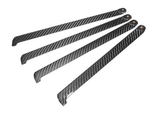 BL-320-C-4B - EP 450 Class 320mm Carbon Fiber Main Blades for 4-Blade Main Rotor