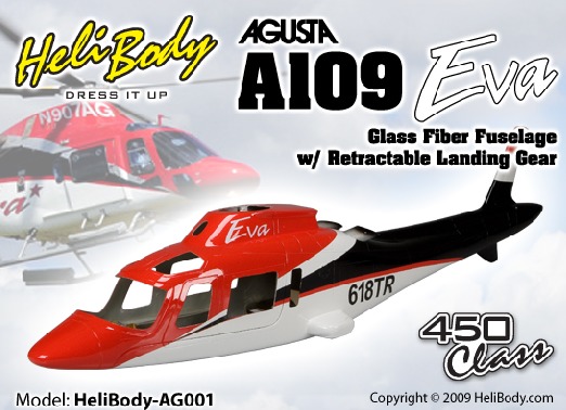 HB-AG001 - Agusta A109 EVA Retract Glass Fiber Fuselage