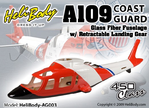 HB-AG003 - Agusta A109 Coast Guard Glass Fiber Fuselage with Retractable Landing Gear