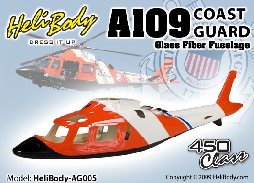 HB-AG005 - Agusta A109 Coast Guard Glass Fiber Fuselage with Fixed Landing Gear