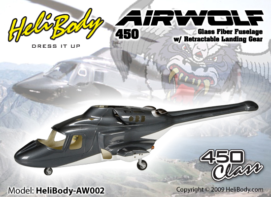 HB-AW002 - Airwolf 450 with Retract Glass Fiber