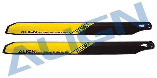 HS1160T - 315mm Carbone Rotor Blade / Yellow Align 450