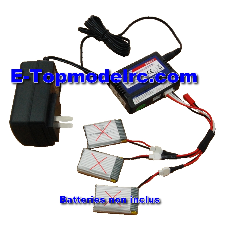 WK-GA005-AE057 - Balance Charging Cable Adapter for Charging Three 1-Cell Batteries Simultaneously K